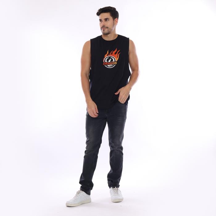 DRAGON KAOS SINGLET PRIA BURN PLANET SURF