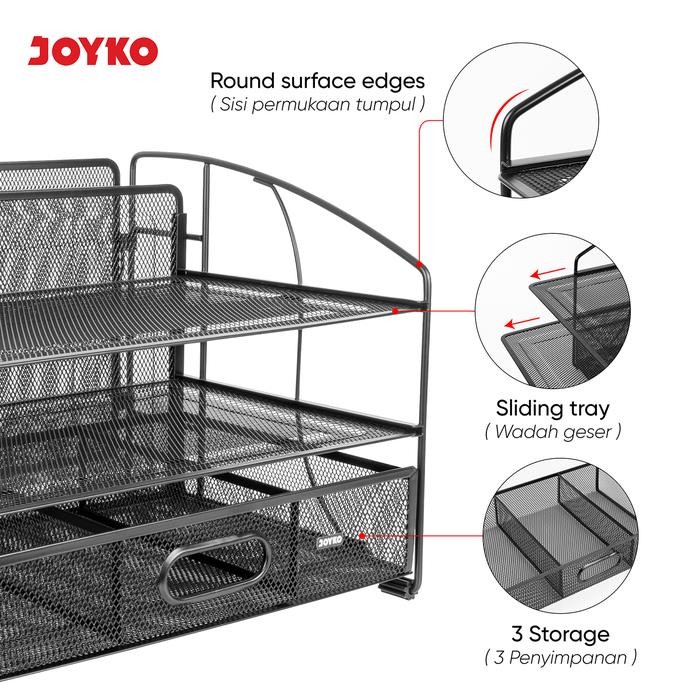 

Terbaru! Joyko Desk Set Organizer / Tempat Alat Tulis Kantor Joyko Rak Kertas Wadah Dokumen Besi