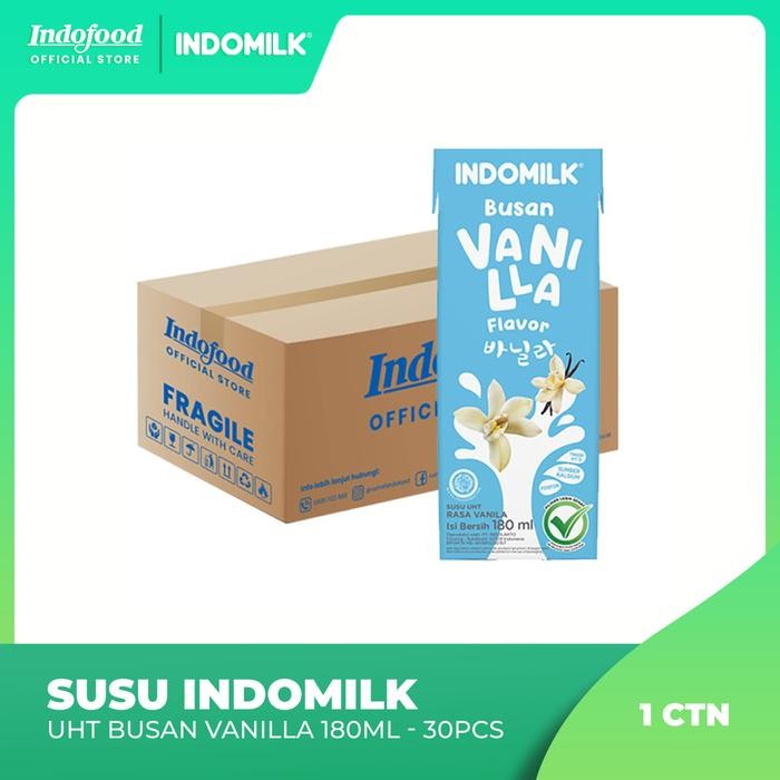 

Pilihan- Ctn - Susu Indomilk Uht Busan Vanilla 180 Ml