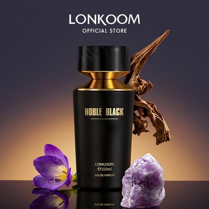 LONKOOM NOBLE BLACK Parfum EDP Pria Tahan Lama Isi 100ml Fresh Segar Mewah Mao Maskulin untuk Laki
