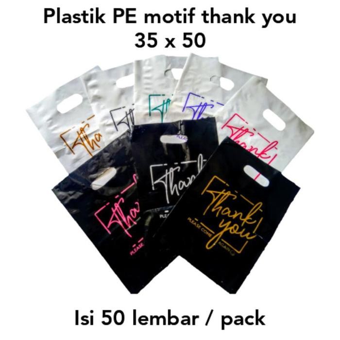 

Pilihan- Plastik Plong Motif Thank You / Plastik Pond Motif Thank You 35 X 50