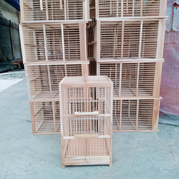 sangkar/kandang pleci kayu jati