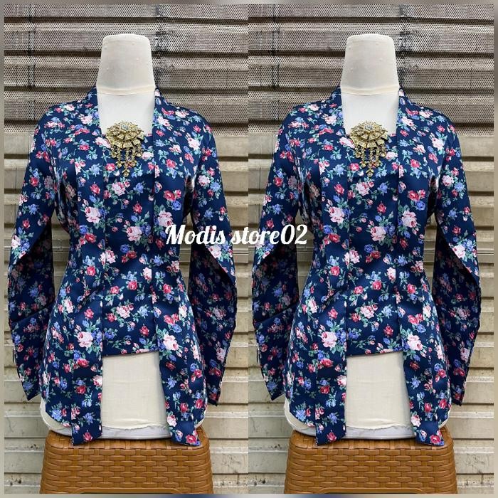 New Atasan kebaya kutubaru premium motif bunga/kebaya seragaman kerja