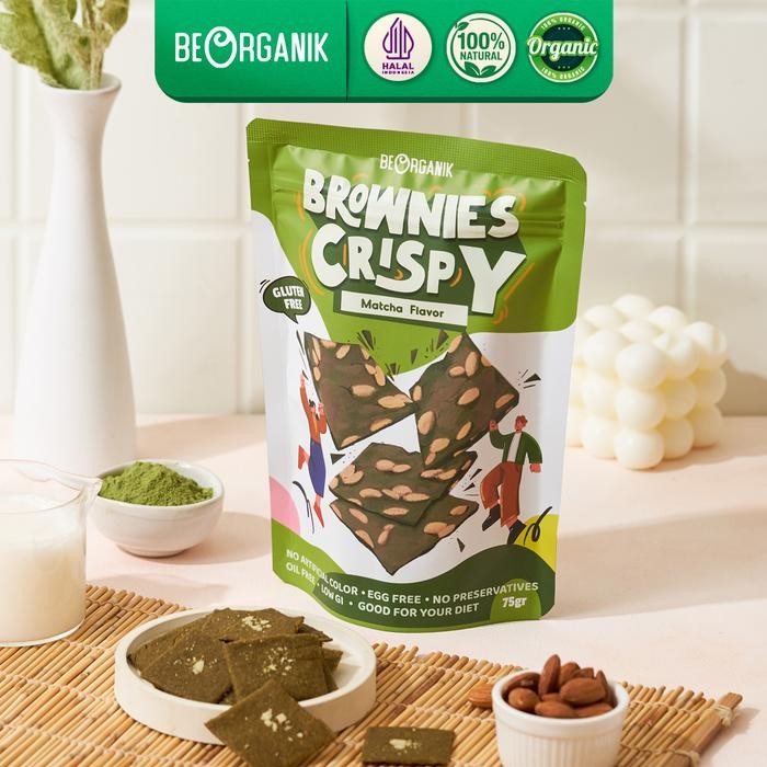 Brownies Crispy Beorganik (Vegan & Gluten Free) MATCHA - 75gr