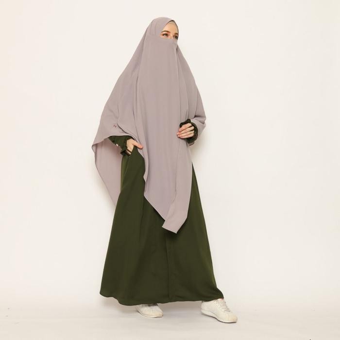 Allev Lotus Gamis Dress Wanita Dewasa - Army