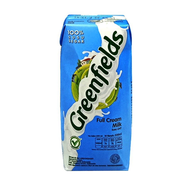 

S07459 GREENFIELDS FULL CREAM SUSU UHT 200ML MAJU BERSAMA (20250910)