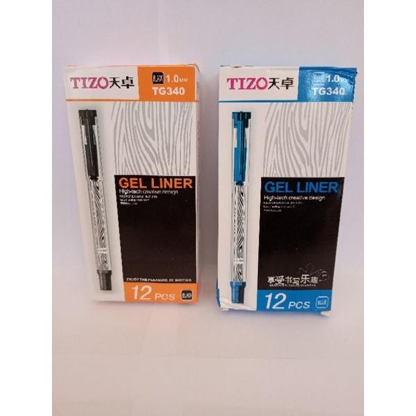 

OJ Azka Stationery SELUSIN ( 12 PCS ) Pulpen Tizo TG340 1.0 mm Gel Pen Tizo TG340 1.0mm