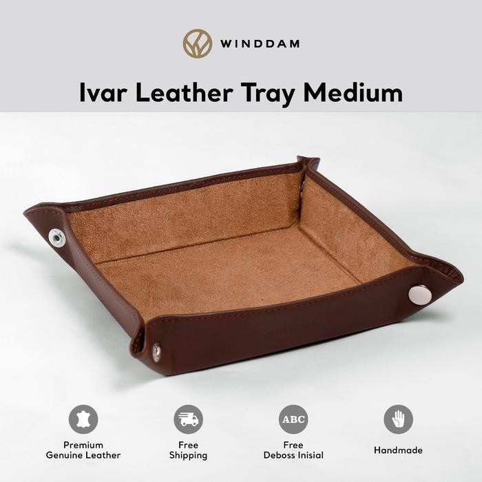 

OJ WINDDAM - Leather Tray / Desk Organizer / Catchall Kulit Asli - Ivar M