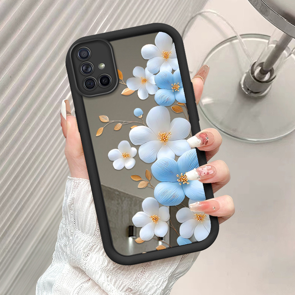 Casing Hp Untuk Compitable With Samsung Galaxy A71 Cermin Softcase Case Bunga Cassing 5096 JZ TY