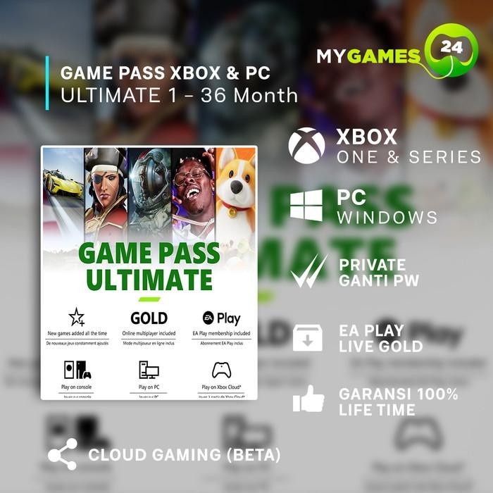 Pilihan- Xbox Game Pass / Gamepass Ultimate 1-14 Bulan Xbox Pc Cloud Gaming