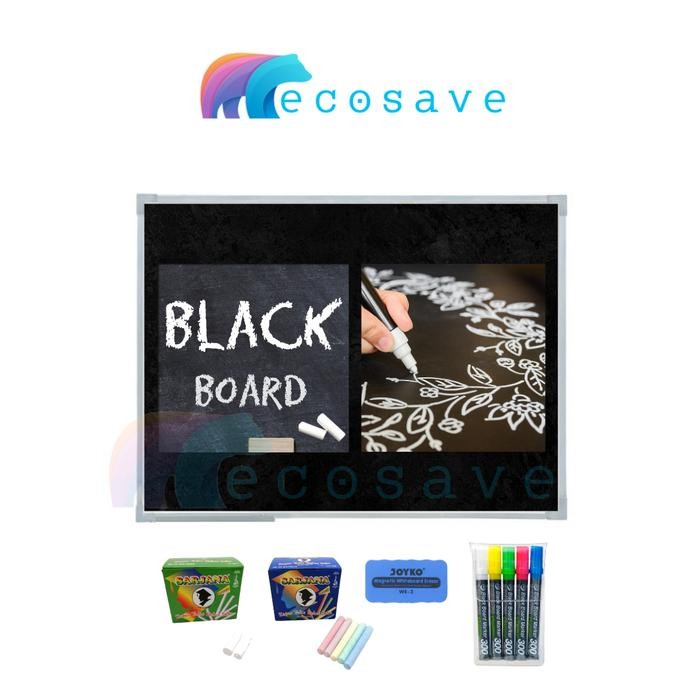 

Blackboard Spidol 80x120 cm Papan Tulis Kapur Hitam 80x 120cm Tanggung ( Papan Tulis Hitam Gantung