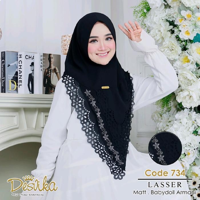 Pilihan- Desvika - Carla 734 Hijab Instan Softpad Antem Ceruty Babydoll Premium Kerudung