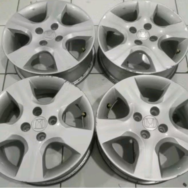 4 velg R15 velg original Enkei Honda Jazz RS mulus no minus ( sudah dapat 4 velg )