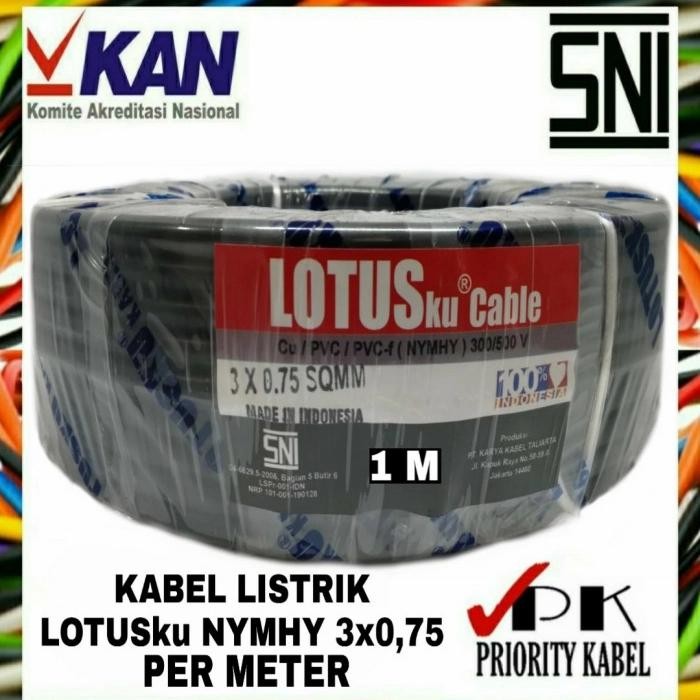 Kabel LOTUSku NYMHY 3x0,75 3x0.75 (Per Meter)