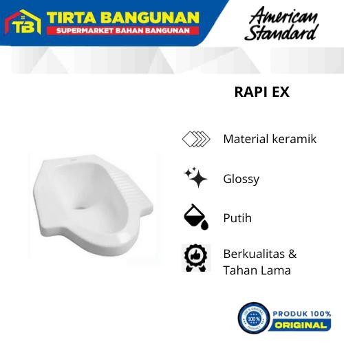 AMERICAN STANDARD RAPI EX CLOSET / KLOSET / TOILET / WC JONGKOK WHITE