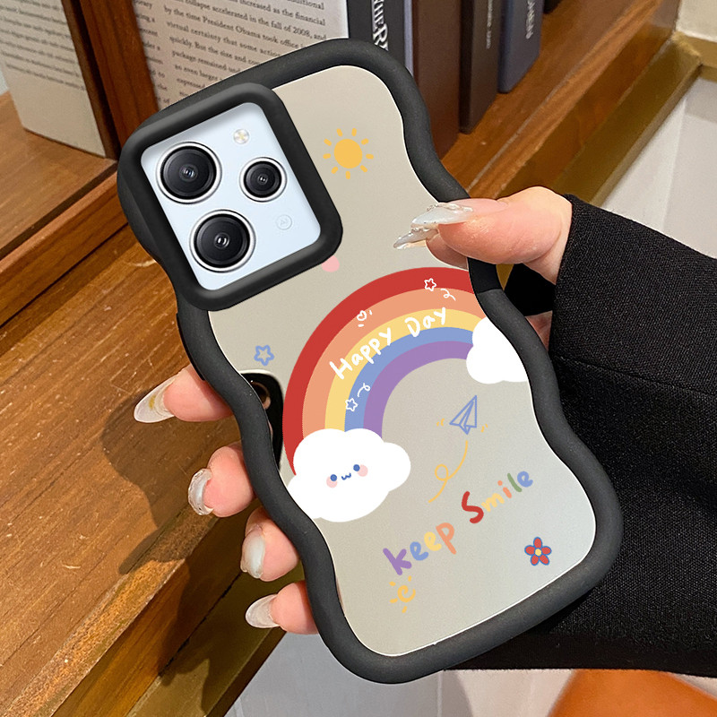 Casing Untuk Xiaomi Redmi 12 4G 12 5G 12C 11A Note 12R 5G POCO C55 Case Casing Graffiti Pelangi Pola