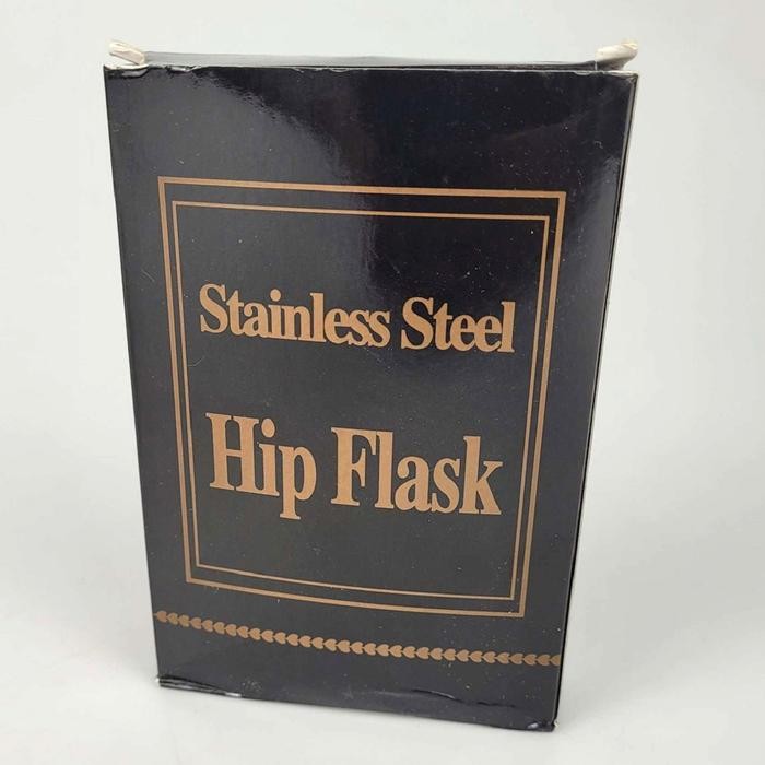 BOTOL HIP FLASK BOTTLE STAINLESS STEEL 8 OZ BLACK