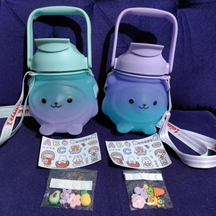 Botol air 1L untuk anak lucu bentuk beruang/ botol olahraga minum