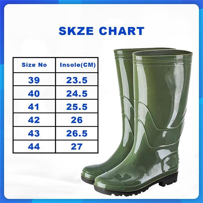 Brodo - Sepatu Boots Karet Hijau Sepatu Proyek Sepatu Pria Wanita Berkebun