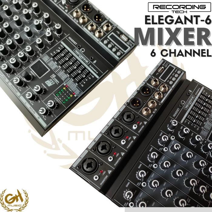 Ready RECORDING TECH ELEGANT 6 - MIXER 6 CHANNEL PODCAST RECORDING KARAOKE