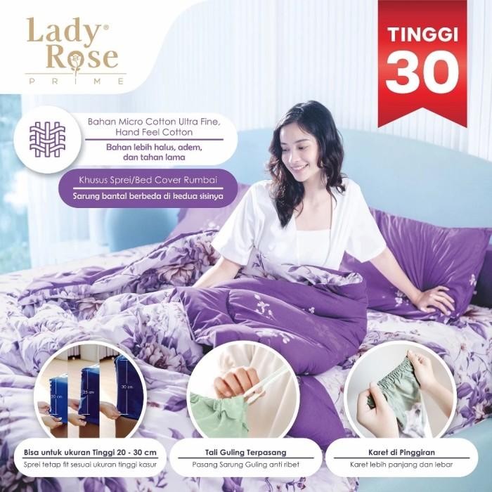 Sprei Lady Rose Prime 180x200 B4 Tinggi 30 cm / Sprei 180x200x30 cm / Sprei Tinggi 30 cm Lady Rose /