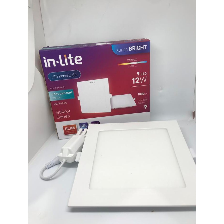 New LAMPU DOWNLIGHT LED PANEL 12W 12WATT KOTAK INPS628S INLITE IN-LITE