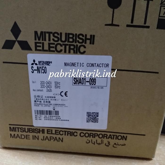 Contactor S-N150 SN 150 SN150 75kW 200A coil 220V Mitsubishi original