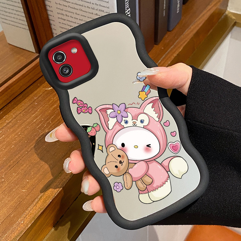 Casing Untuk Samsung A03 A03s A02s M02s F02s Case Casing Anime Pola HP Cesing Macaron Kasing Mirror 