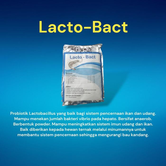 LACTO-BACT PROBIOTIK LACTOBACILLUS UNTUK IKAN DAN UDANG 500GR