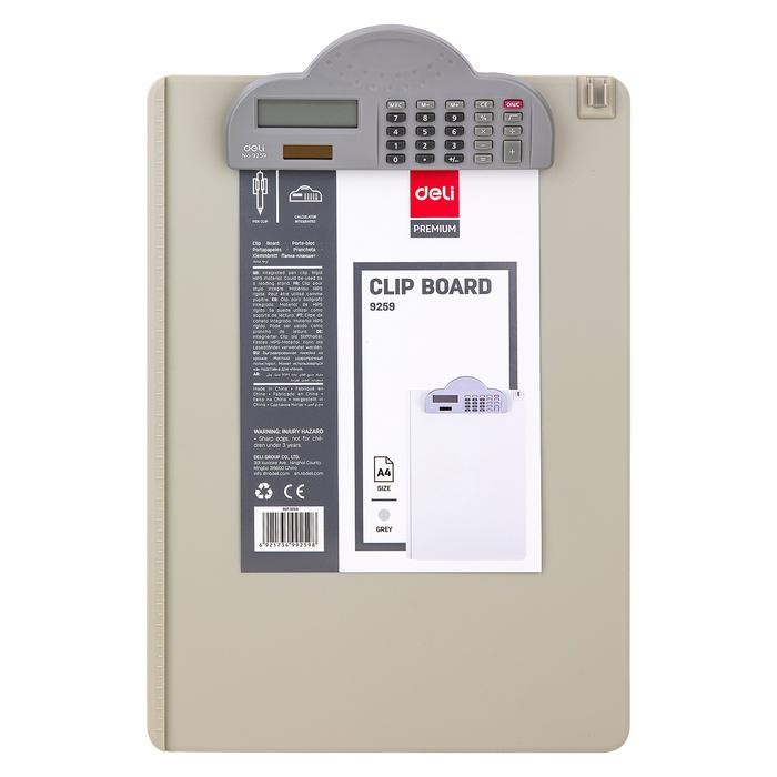 

Deli Papan Ujian / Clipboard ABS + Kalkullator Mini - A4 E9259