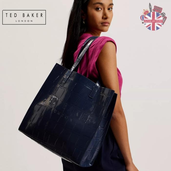 STOK TERBATAS  TED BAKER CROC ICON TOTE BAG/TAS WANITA [100% ORIGINAL TED BAKER UK] TERJANGKAU
