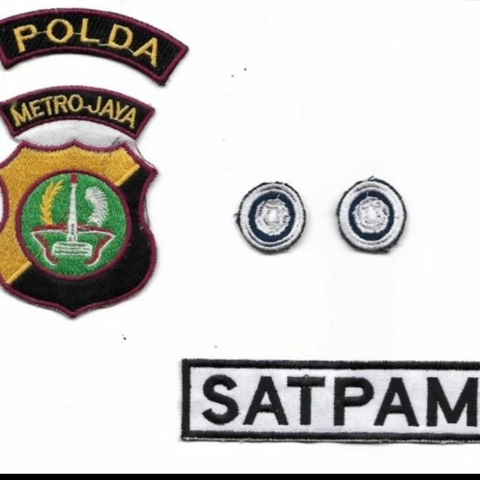 Atribut dasar satpam / security bordiran