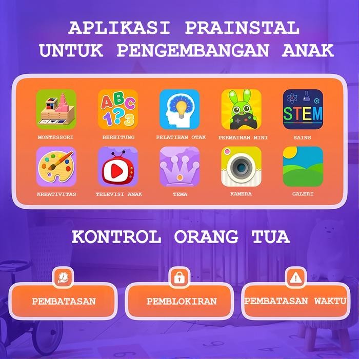 ATOUCH ANAK TABLET Q39 6+128GB Pendidikan Anak 7-inch STUDY TAB PAD/ Tablet Anak