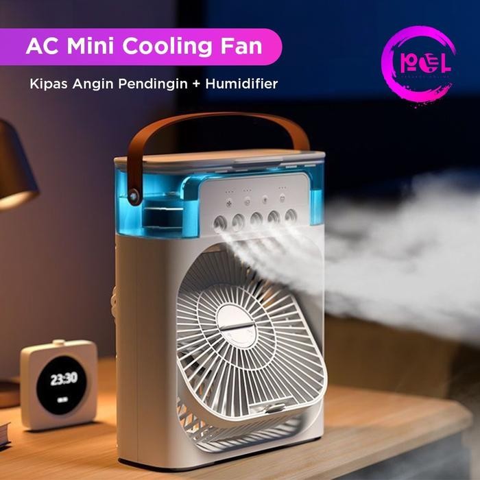 ORI Kipas Mini AC Mini Kipas Portable AC Portable Kipas Angin Humidifier Kipas Angin Lampu LED Kipas