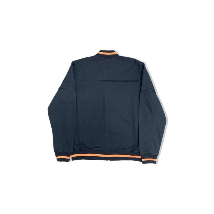 d&f Jaket Bomber Hitam Cut & Sewn Putih Orange