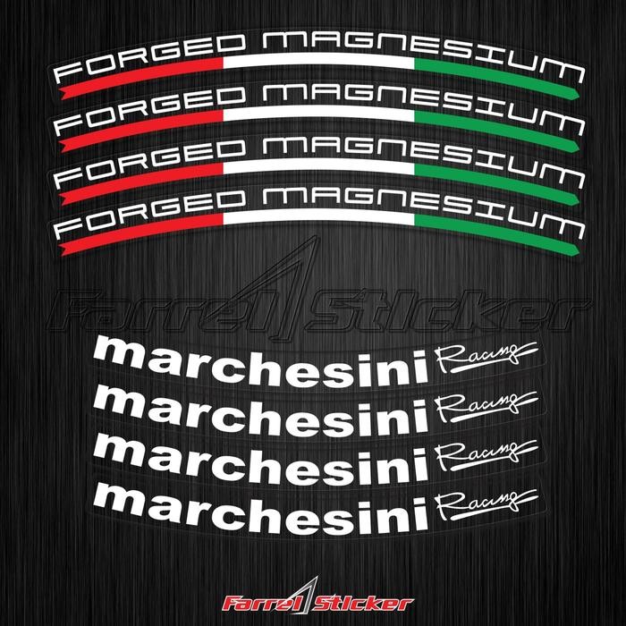 Aspira - Stiker Velg Sticker Marchesini Putih Ring 17