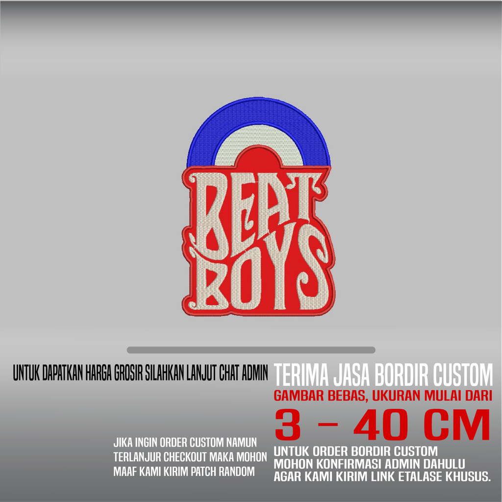 PATCH BORDIR LOGO/EMBLEM  BEAT BOYS HDP-170