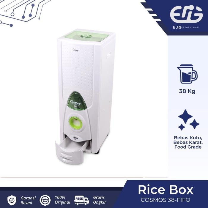 Rice Box Cosmos 38-FIFO TP Tempat Penyimpanan Beras 38 kg FIFO38