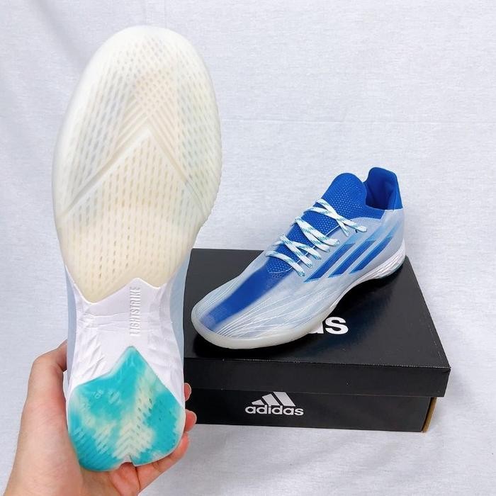 Sepatu Futsal Adidas X Speedflow .1 White Blue IN