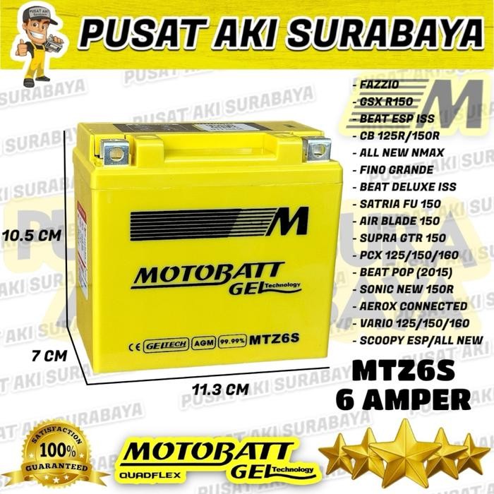 Asli Motobatt Mtz6S Pusat Aki Surabaya Accu Kering Honda Vario 160 Vario 150 Gsz 150 Satria Fu Beat