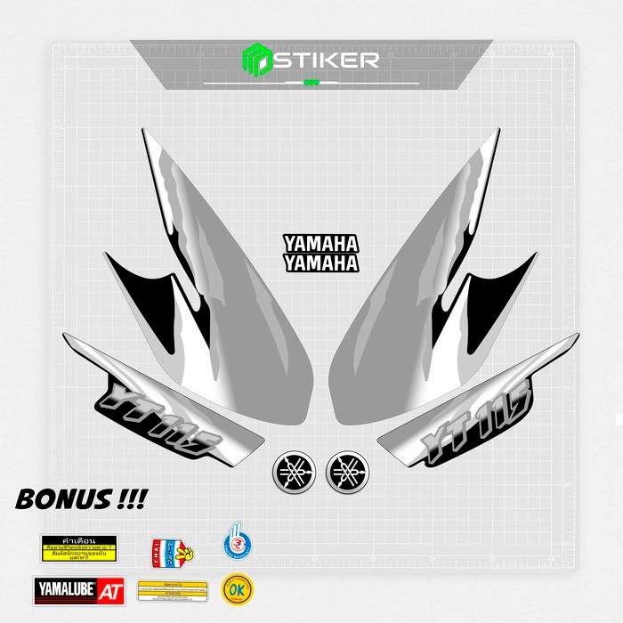 TERMURAH STRIPING STICKER STOCK DECAL STIKER YAMAHA YT 115 TAHUN 1993 / STIKER TANGKI / LISS YT /
