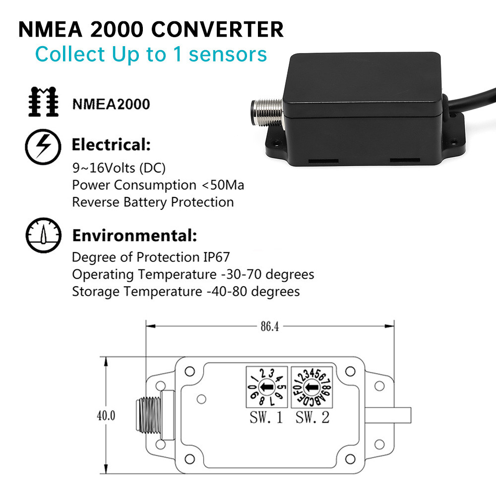 Marine Boat Yacht Nmea 2000 Converter Multifunction Signal Converter For