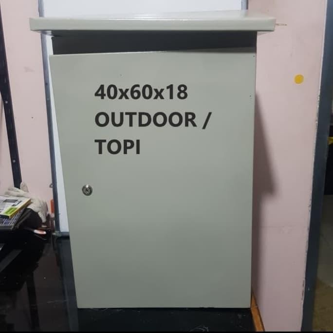 Box Panel 40X60 Outdoor / 40X60 Topi + 2 Rel Mcb / 2 Rail Mcb