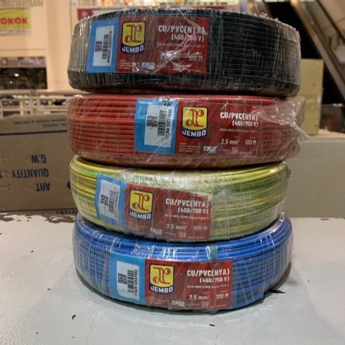 Kabel Nya 2,5 2.5 Mm Roll 100M Kabel Tunggal Random Jembo Voksel Extrana