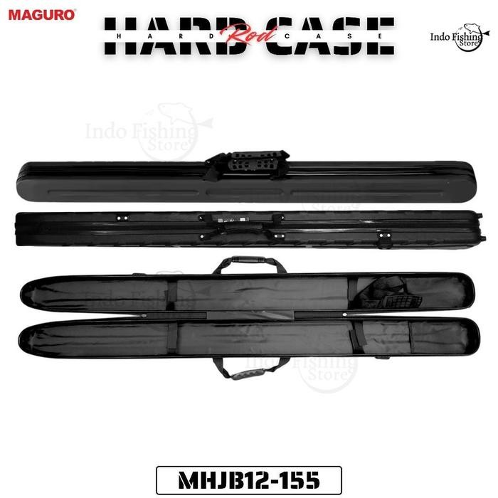 Tas Joran MAGURO Hard Rod Case 125 135 155 Black ABS Hard Shells Tas Pancing Koper Travelling Reel