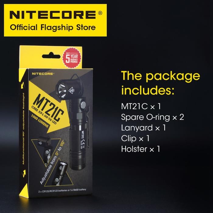 NITECORE Senter LED ni Terang Flashlight Camping Baterai Charger