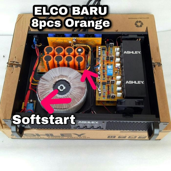 Power Ampli Ashley Powered 4400 Original 4 Chanel 4x 400W 8ohm