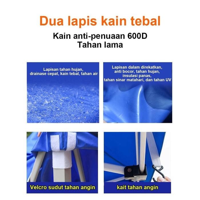 Bit cheaper-Tenda Jualan / Tenda outdoor payung besar kerai lipat teleskopik hut payung kaki empat
