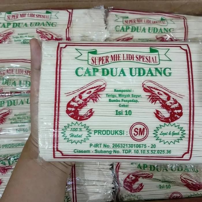 mie lidi mentah cap dua udang 1 kg