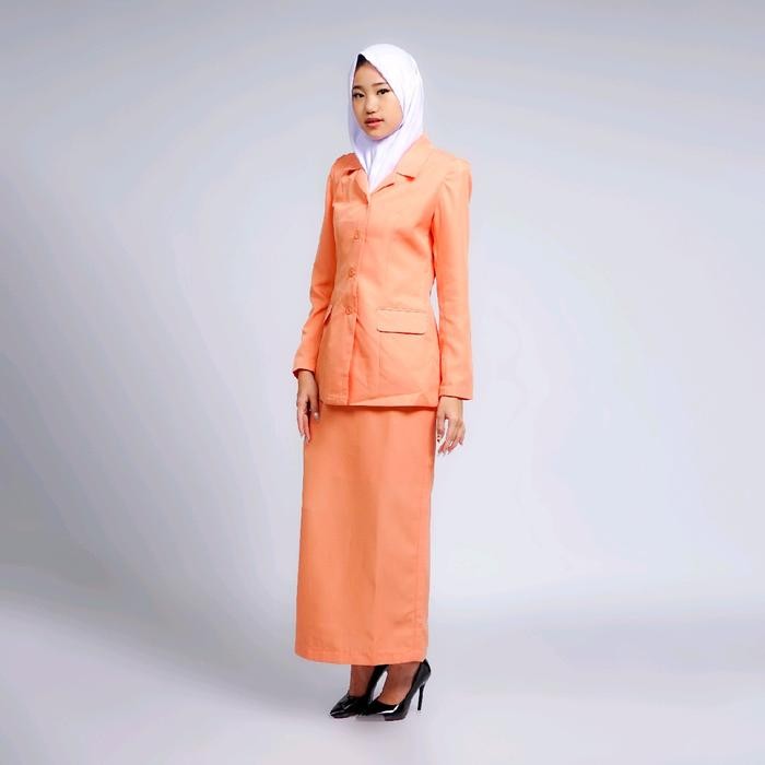 Seragam Kerja Kantor Wanita Stelan Blazer Atasan Batik Dharma Wanita Persatuan Dwp Terbaru Kekinian